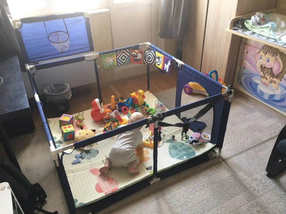 Grand Parc Bébé IMBABY – Aire de Jeux XL et Piscine à Balles Sèche pour Enfants