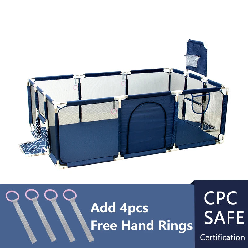 Parc Bébé Modulable IMBABY – Aire de Jeux Sécurisée avec Barrière de Protection (3 mois – 6 ans)