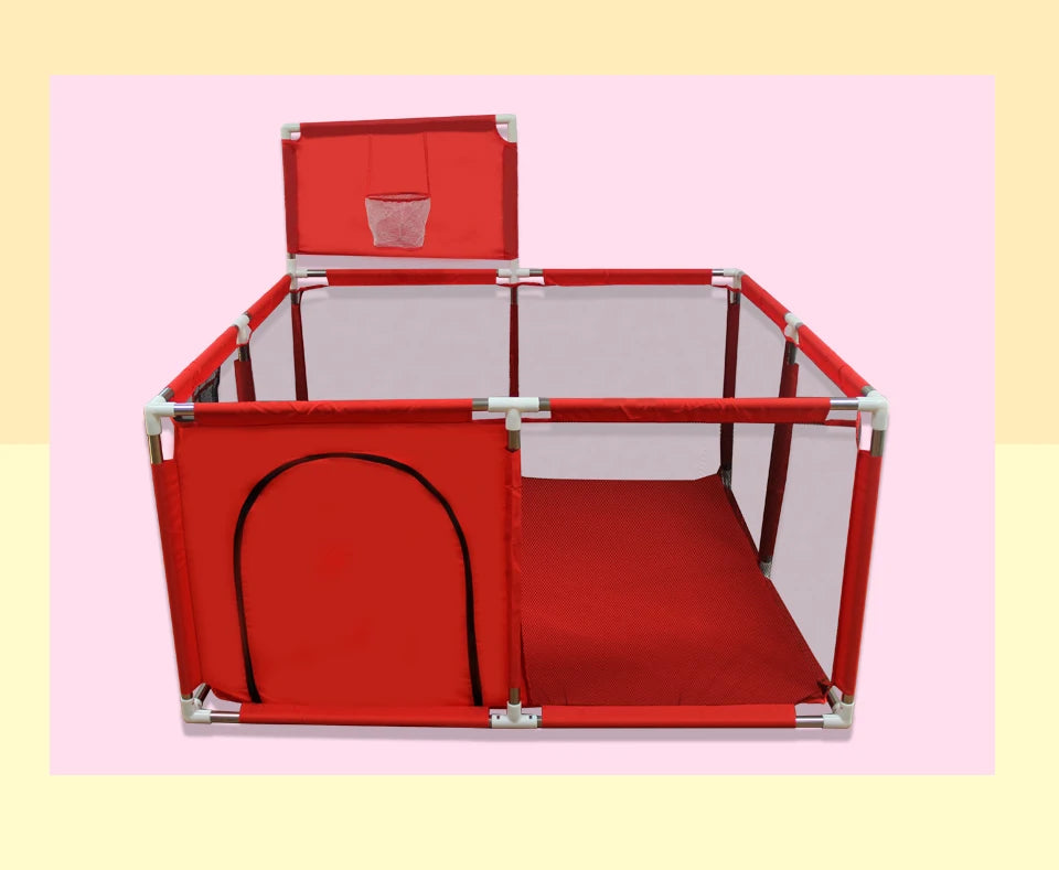 Parc Bébé Carré en Mousse IMBABY 128×128 cm – Aire de Jeux Intérieure Sécurisée