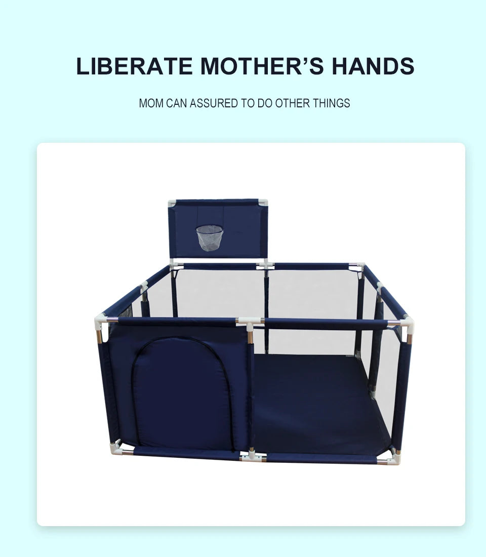 Parc Bébé Carré en Mousse IMBABY 128×128 cm – Aire de Jeux Intérieure Sécurisée