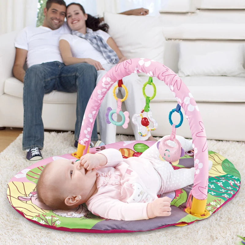 Tapis d'Éveil avec Arche de Jeux pour Bébé – Stimulation Sensorielle Nourrisson (0-12 mois)