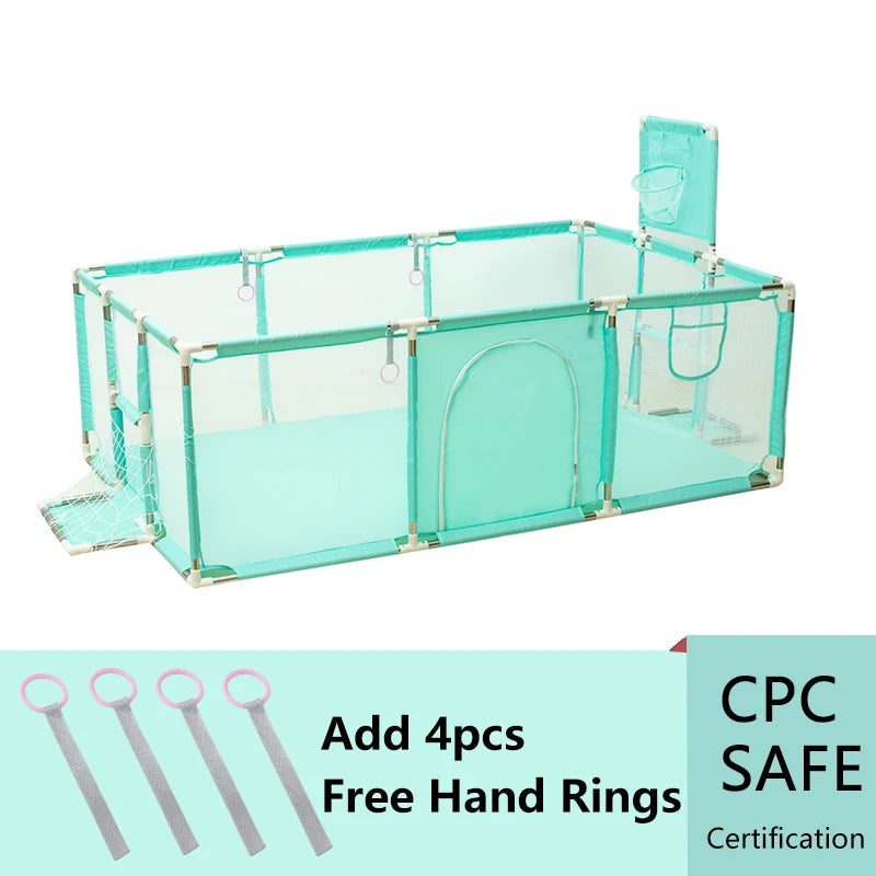 Parc Bébé Modulable IMBABY – Aire de Jeux Sécurisée avec Barrière de Protection (3 mois – 6 ans)