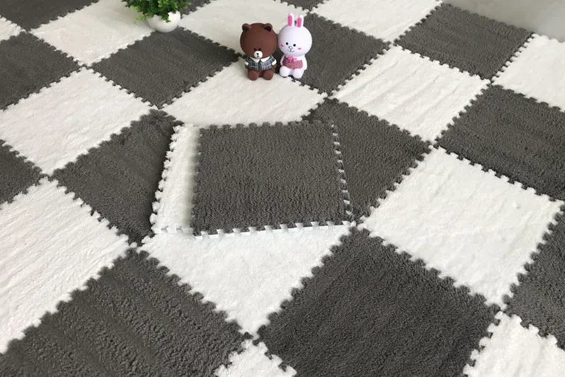 Tapis Puzzle Bébé en Mousse Douce – Dalles Moelleuses pour Chambre et Espace de Jeu Enfant