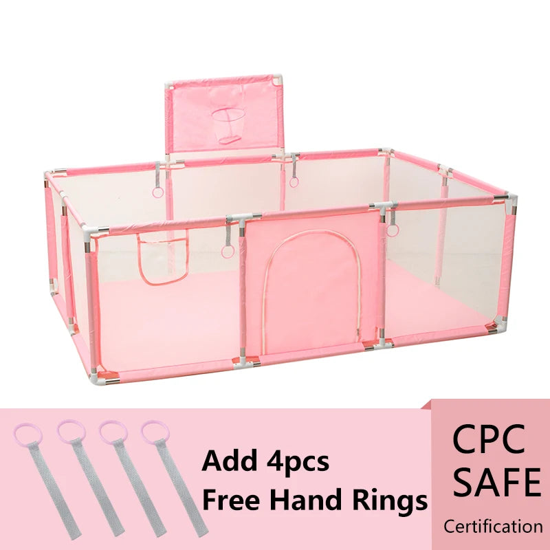 Parc Bébé Modulable IMBABY – Aire de Jeux Sécurisée avec Barrière de Protection (3 mois – 6 ans)