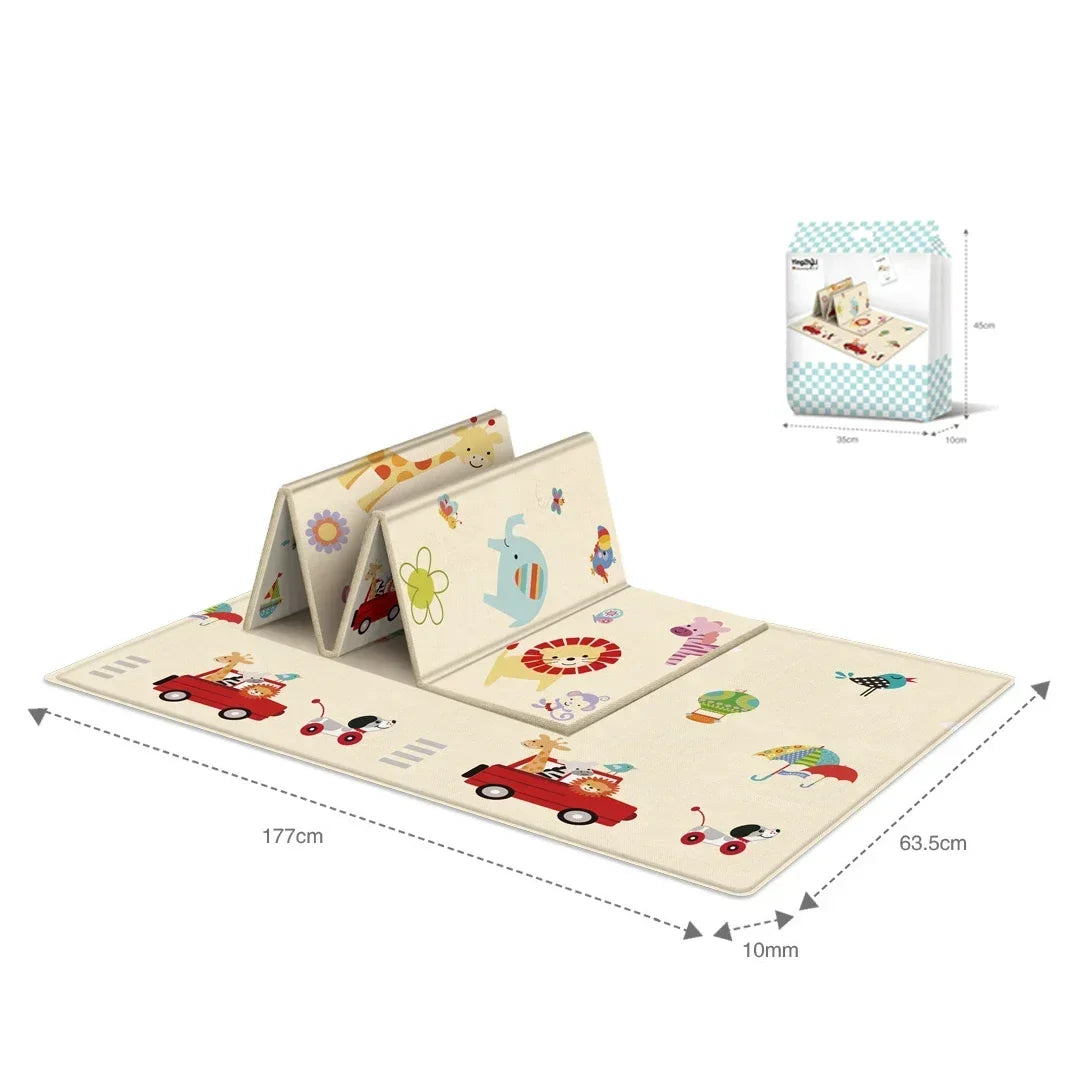 Tapis de Jeu Bébé Pliable Double Face – Tapis d'Éveil Portable et Imperméable