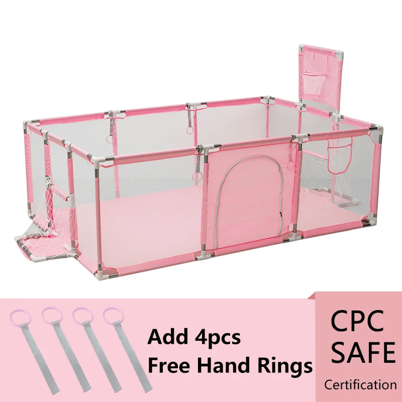 Parc Bébé Modulable IMBABY – Aire de Jeux Sécurisée avec Barrière de Protection (3 mois – 6 ans)