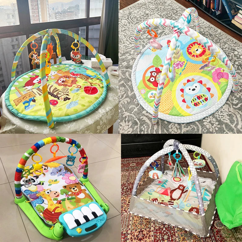 Tapis d'Éveil avec Arche de Jeux pour Bébé – Stimulation Sensorielle Nourrisson (0-12 mois)