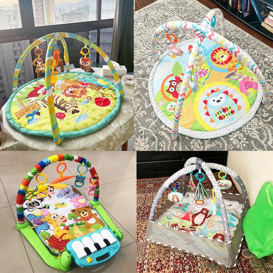 Tapis d'Éveil avec Arche de Jeux pour Bébé – Stimulation Sensorielle Nourrisson (0-12 mois)