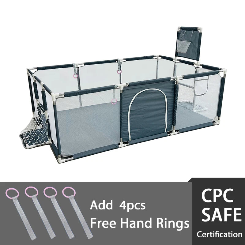 Parc Bébé Modulable IMBABY – Aire de Jeux Sécurisée avec Barrière de Protection (3 mois – 6 ans)