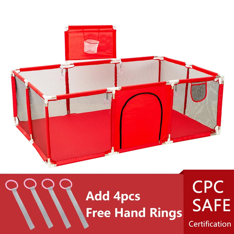Parc Bébé Modulable IMBABY – Aire de Jeux Sécurisée avec Barrière de Protection (3 mois – 6 ans)