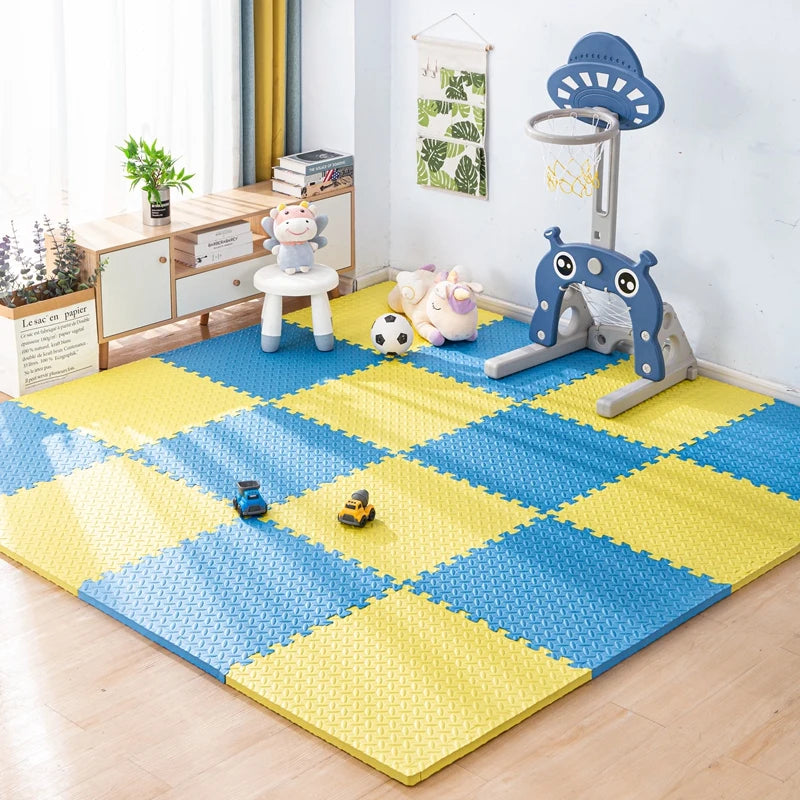 Tapis de Jeu Puzzle en Mousse EVA pour Bébé – Dalles Assemblables Antidérapantes (30×30 cm)