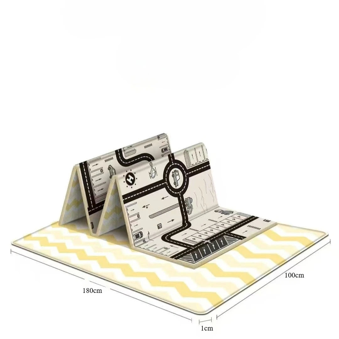 Tapis de Jeu Bébé Pliable Double Face – Tapis d'Éveil Portable et Imperméable