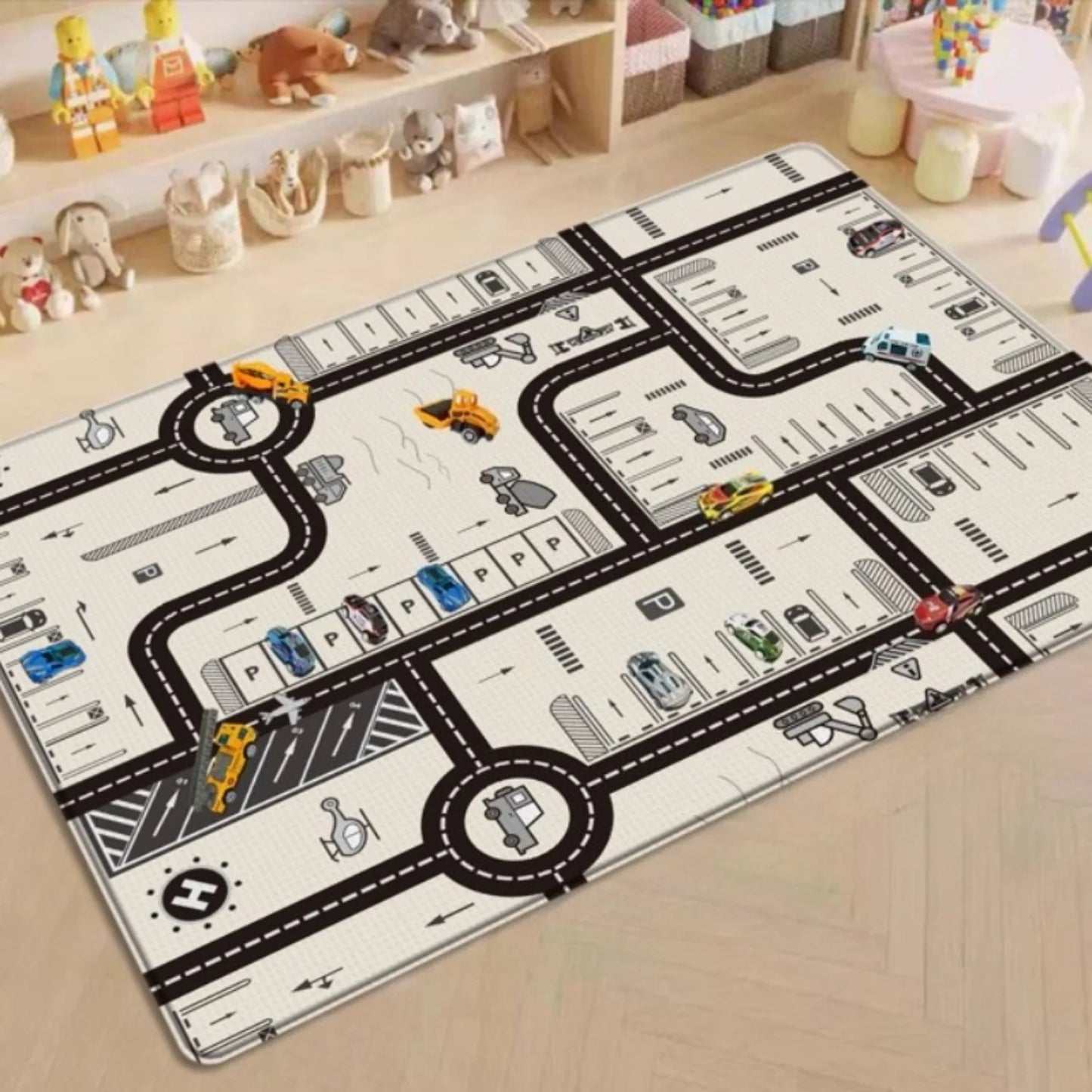 Tapis de Jeu Bébé Pliable Double Face – Tapis d'Éveil Portable et Imperméable