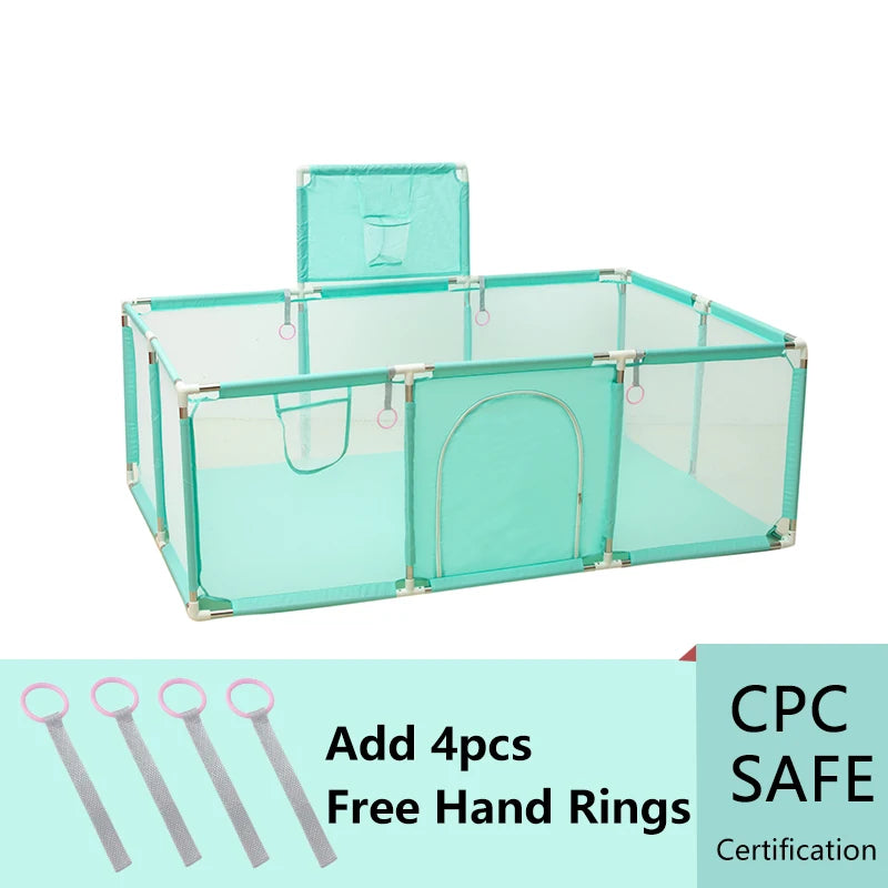 Parc Bébé Modulable IMBABY – Aire de Jeux Sécurisée avec Barrière de Protection (3 mois – 6 ans)