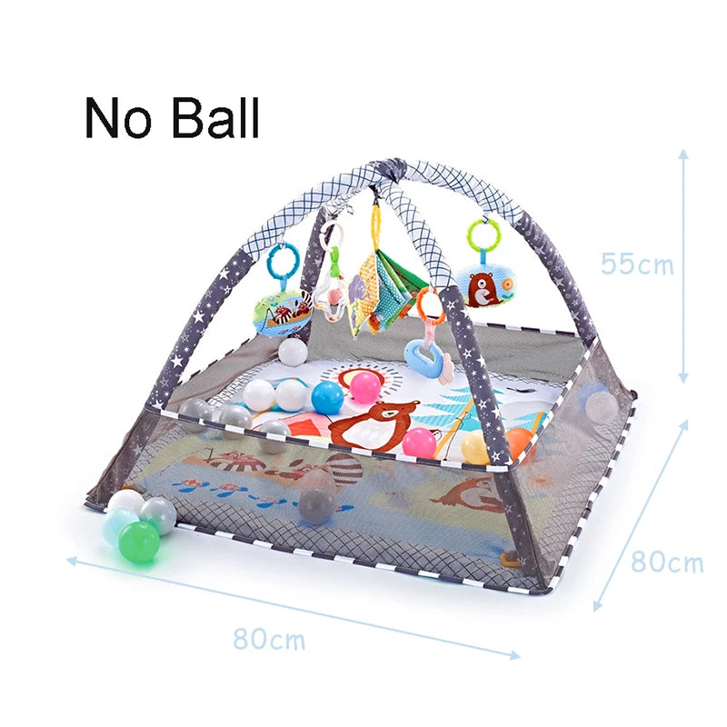 Tapis d'Éveil avec Arche de Jeux pour Bébé – Stimulation Sensorielle Nourrisson (0-12 mois)