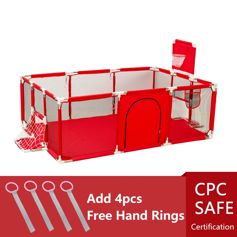 Parc Bébé Modulable IMBABY – Aire de Jeux Sécurisée avec Barrière de Protection (3 mois – 6 ans)