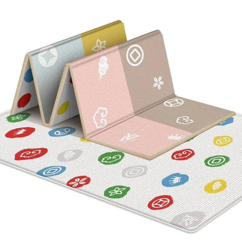 Tapis de Jeu Bébé Pliable Double Face – Tapis d'Éveil Portable et Imperméable