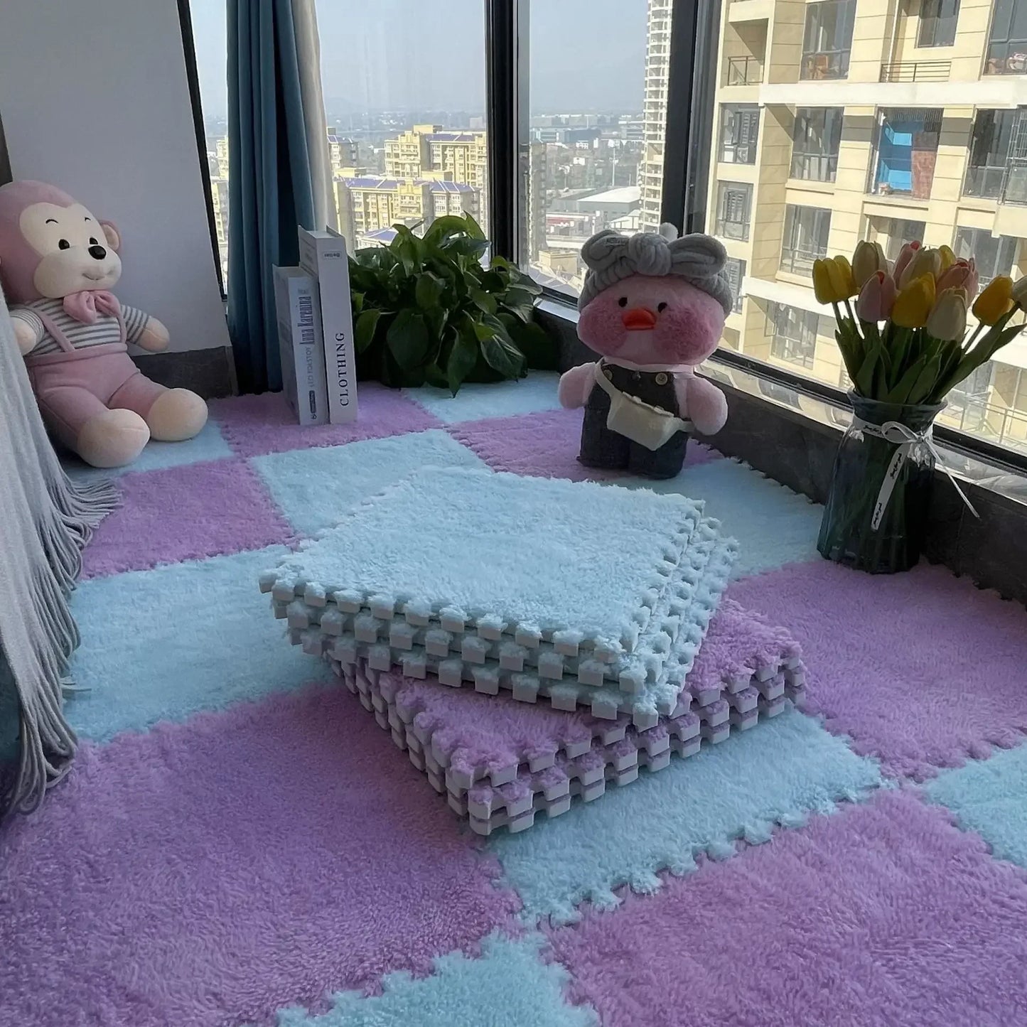 Tapis Puzzle Bébé en Mousse Douce – Dalles Moelleuses pour Chambre et Espace de Jeu Enfant