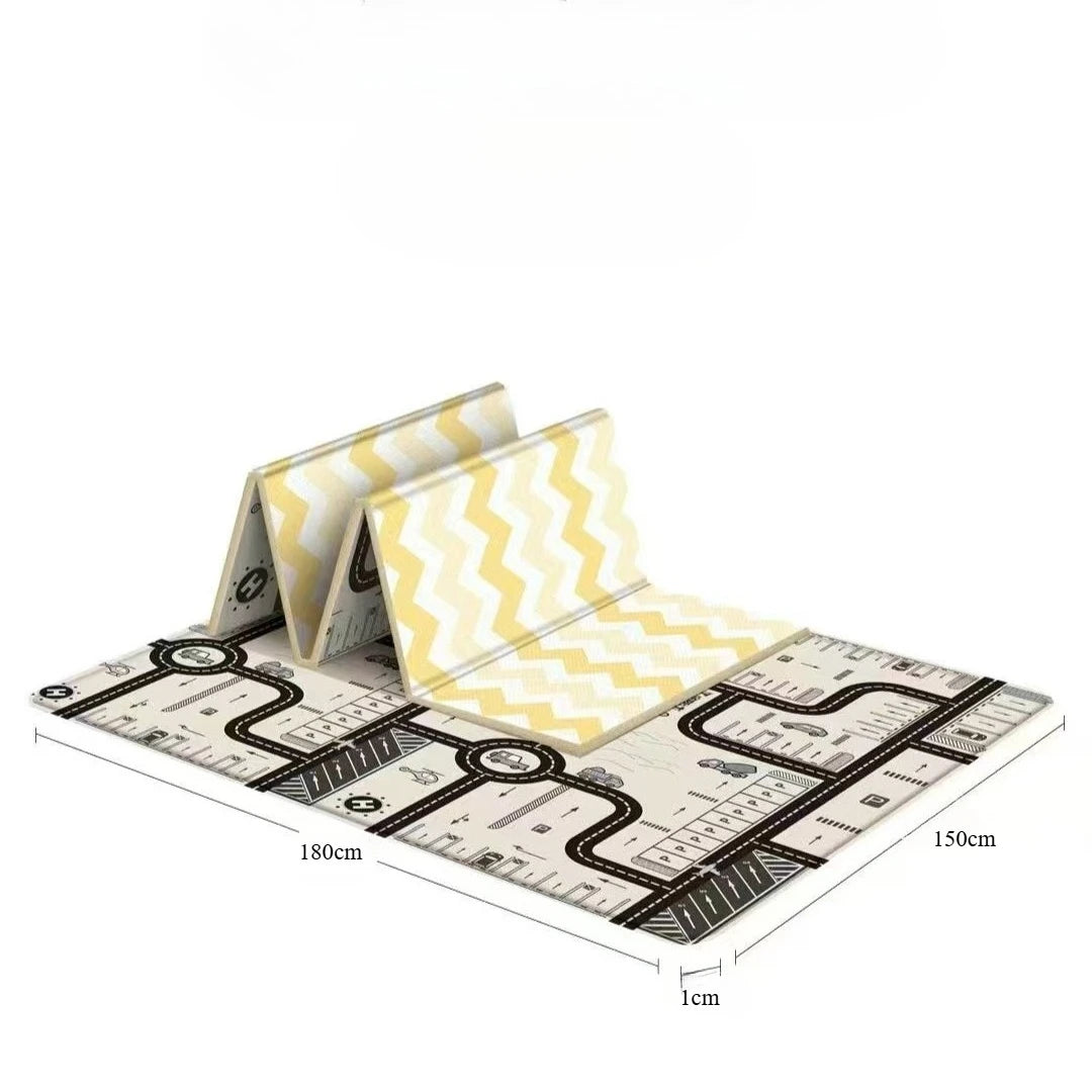 Tapis de Jeu Bébé Pliable Double Face – Tapis d'Éveil Portable et Imperméable