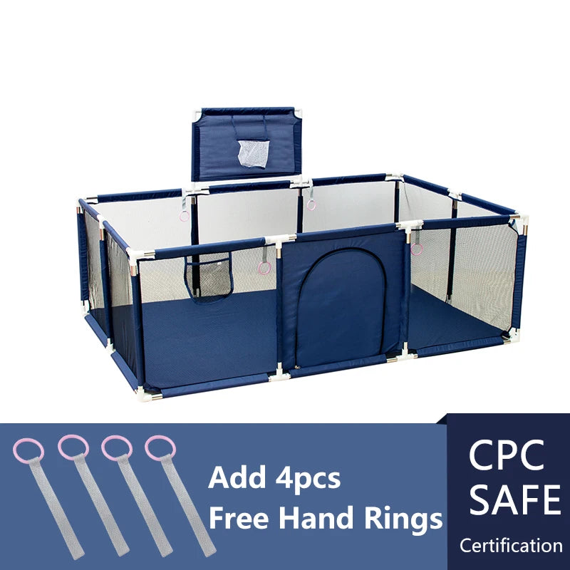 Parc Bébé Modulable IMBABY – Aire de Jeux Sécurisée avec Barrière de Protection (3 mois – 6 ans)