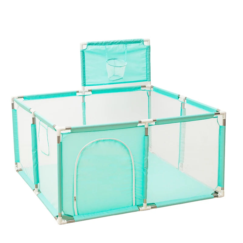Parc Bébé Carré en Mousse IMBABY 128×128 cm – Aire de Jeux Intérieure Sécurisée
