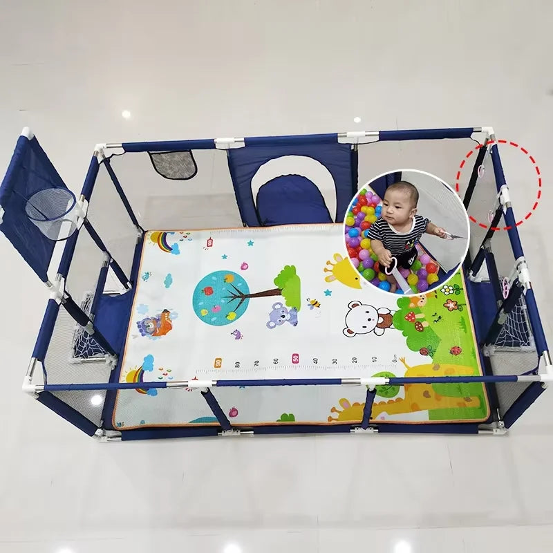 Grand Parc Bébé IMBABY – Aire de Jeux XL et Piscine à Balles Sèche pour Enfants