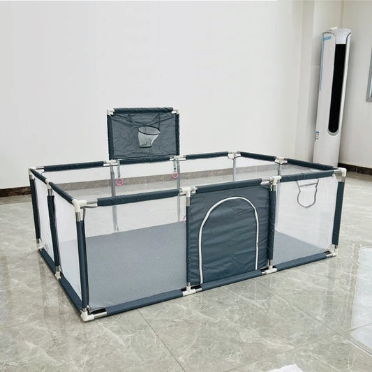 Parc Bébé Modulable IMBABY – Aire de Jeux Sécurisée avec Barrière de Protection (3 mois – 6 ans)